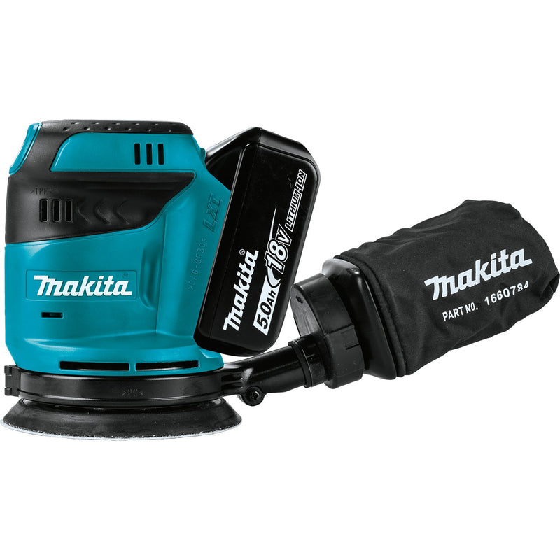 Makita (XOB01T) LXT® 5" Random Orbit Sander Kit (5.0Ah) - Pacific Power Tools