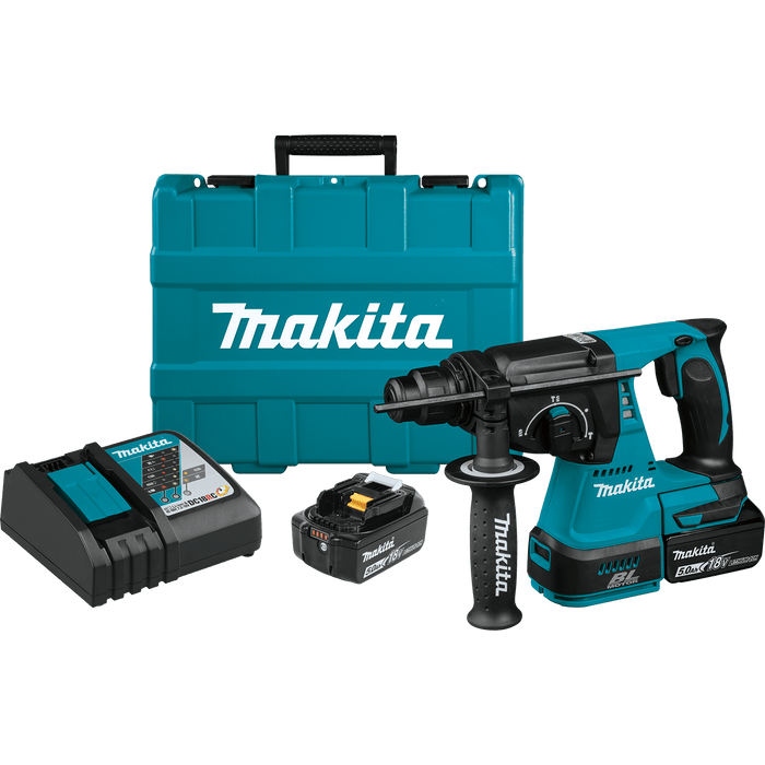 Makita (XRH01T - R) 18V LXT® Lithium - Ion Brushless Cordless 1" SDS - PLUS Rotary Hammer Kit, var. spd., rev., case (5.0Ah) (Factory Reconditioned) - Pacific Power Tools