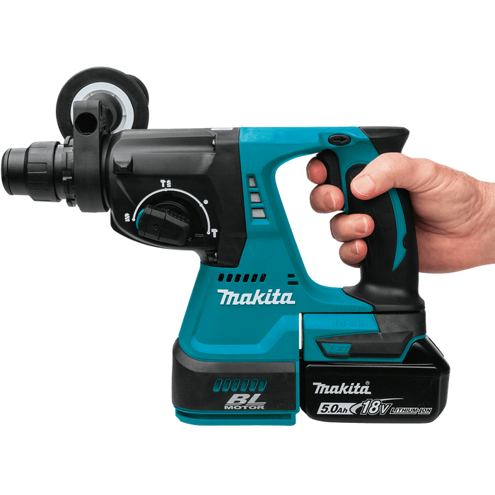 Makita (XRH01T - R) 18V LXT® Lithium - Ion Brushless Cordless 1" SDS - PLUS Rotary Hammer Kit, var. spd., rev., case (5.0Ah) (Factory Reconditioned) - Pacific Power Tools