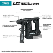Makita (XRH06ZB - R) 18V LXT® Sub - Compact Brushless 11/16" Rotary Hammer (Tool Only) (Factory Reconditioned) - Pacific Power Tools