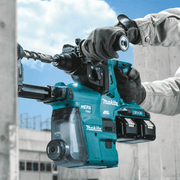 Makita (XRH10PTW) 36V (18V X2) LXT® Brushless 1 - 1/8" SDS - PLUS AVT® Rotary Hammer Kit, w/HEPA Dust Extractor, AFT®, AWS® Capable (5.0Ah) - Pacific Power Tools