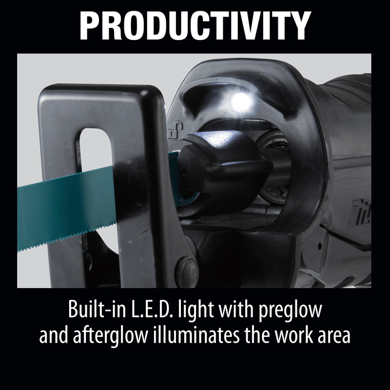 Makita (XRJ06PT - R) 36V (18V X2) LXT® Brushless Recipro Saw Kit, 2 - speed, var. spd., tool - less blade change, dual port charger, bag (5.0Ah) (Factory Reconditioned) - Pacific Power Tools