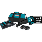 Makita (XRJ06PT - R) 36V (18V X2) LXT® Brushless Recipro Saw Kit, 2 - speed, var. spd., tool - less blade change, dual port charger, bag (5.0Ah) (Factory Reconditioned) - Pacific Power Tools