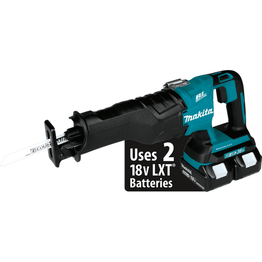 Makita (XRJ06PT - R) 36V (18V X2) LXT® Brushless Recipro Saw Kit, 2 - speed, var. spd., tool - less blade change, dual port charger, bag (5.0Ah) (Factory Reconditioned) - Pacific Power Tools