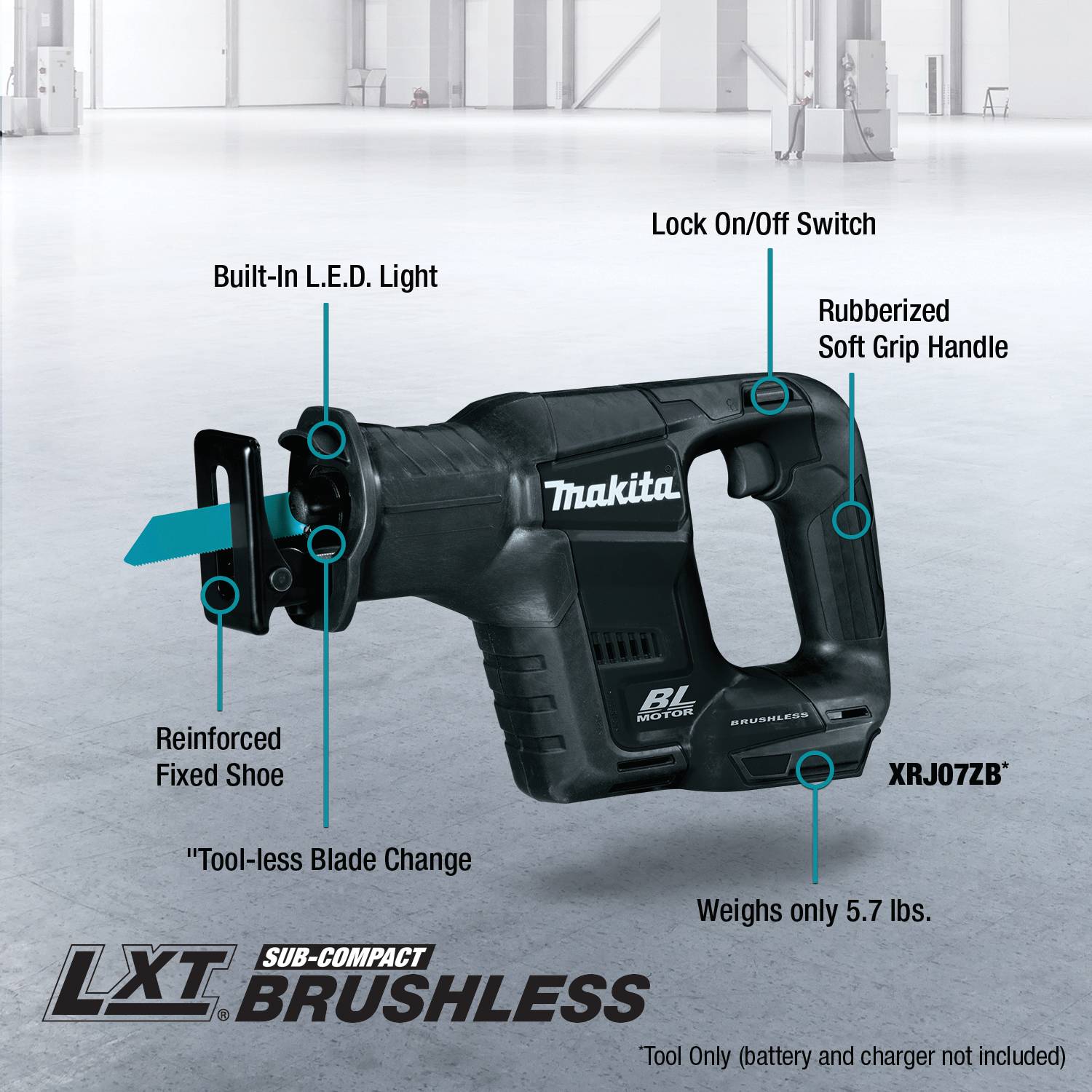 Makita (XRJ07ZB - R) 18V LXT® Sub - Compact Brushless Recipro Saw (Tool Only) (Factory Reconditioned) - Pacific Power Tools
