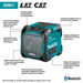 Makita (XRM11 - R) 18V LXT® / 12V max CXT® Cordless/Corded Bluetooth® Job Site Speaker (Tool Only) (Factory Reconditioned) - Pacific Power Tools