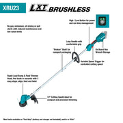 Makita (XRU23Z) 18V LXT® Lithium‑Ion Brushless 13" String Trimmer (Tool Only) - Pacific Power Tools