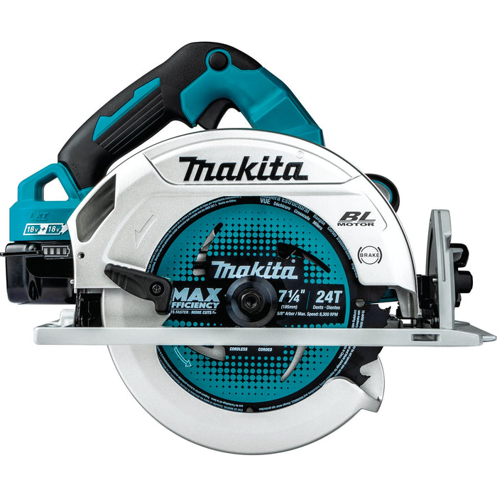 Makita (XSH06PT) 36V (18V X2) LXT® Brushless 7 - 1/4" Circular Saw Kit, blade right, dual port charger, bag (5.0Ah) - Pacific Power Tools