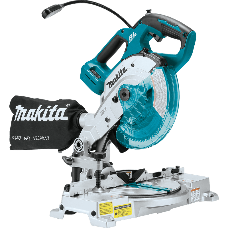 Makita (XSL05Z) 18V LXT® Brushless 6 - 1/2" Compact Dual - Bevel Compound Miter Saw, Laser (Tool Only) - Pacific Power Tools