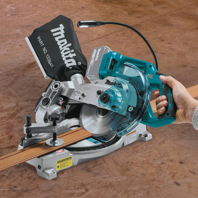 Makita (XSL05Z) 18V LXT® Lithium - Ion Brushless 6 - 1/2" Compact Dual - Bevel Compound Miter Saw, Laser (Tool Only) - Pacific Power Tools