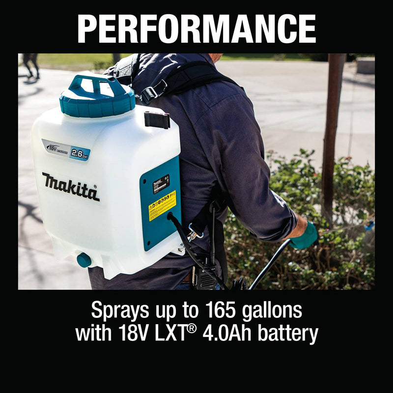 Makita (XSU01Z) 18V LXT® 2.6 Gallon Backpack Sprayer (Tool Only) - Pacific Power Tools