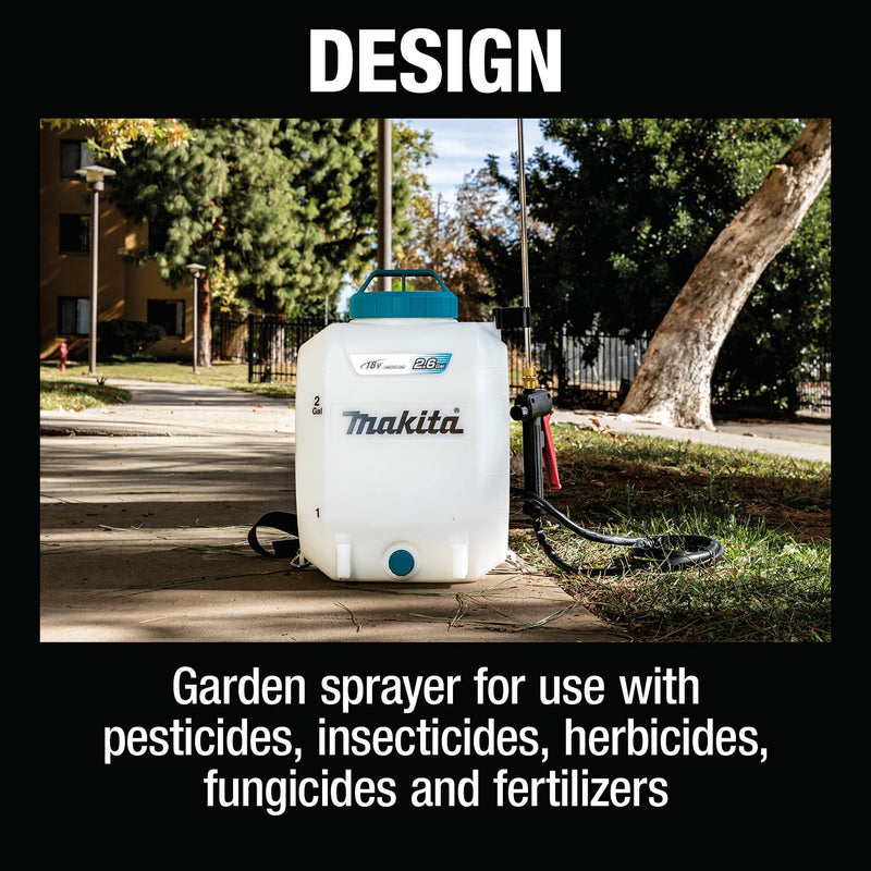 Makita (XSU01Z) 18V LXT® 2.6 Gallon Backpack Sprayer (Tool Only) - Pacific Power Tools