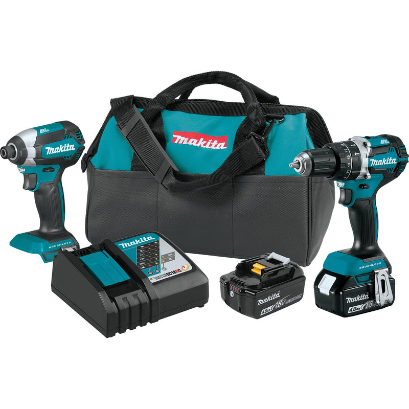 Makita (XT269M - R) 18V LXT® Brushless 2 Pc. Combo Kit, XPH12Z, XDT13Z (4.0Ah) (Factory Reconditioned) - Pacific Power Tools