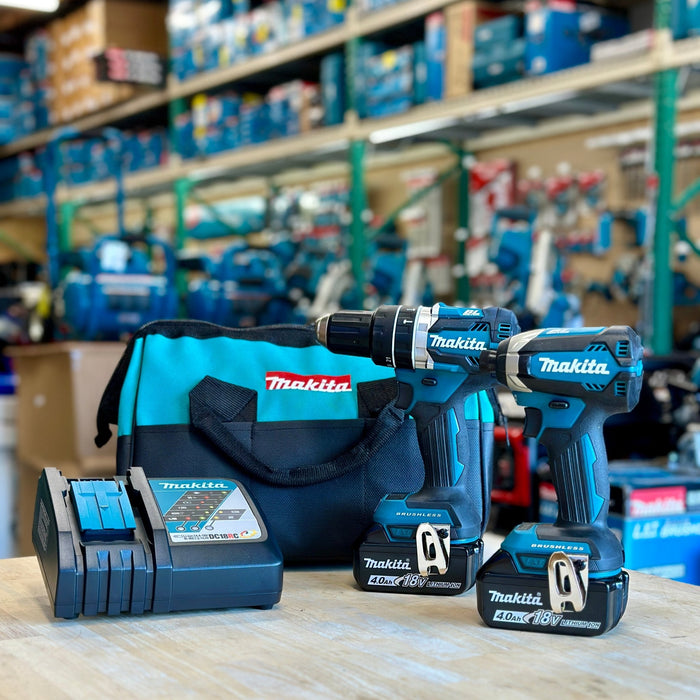 Makita (XT269M - R) 18V LXT® Brushless 2 Pc. Combo Kit, XPH12Z, XDT13Z (4.0Ah) (Factory Reconditioned) - Pacific Power Tools