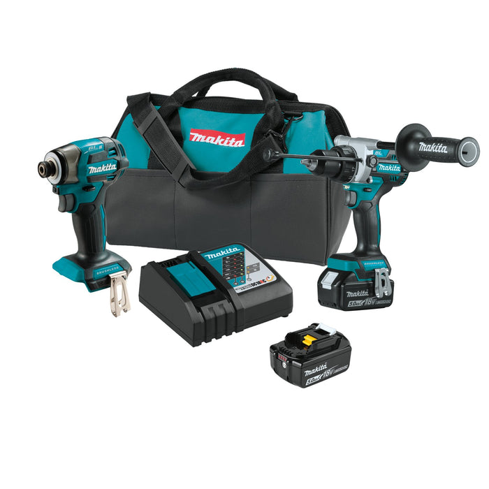 Makita (XT297T) LXT® Brushless 2 pc. Combo Kit (5.0Ah) - Pacific Power Tools