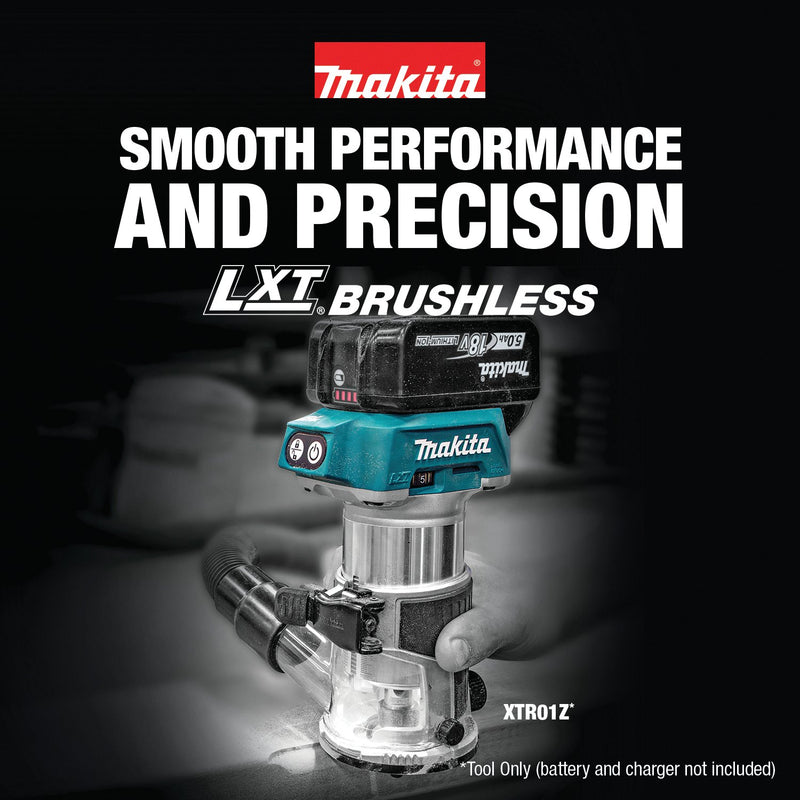 Makita (XTR01Z) LXT® Brushless Compact Router (Tool Only) - Pacific Power Tools