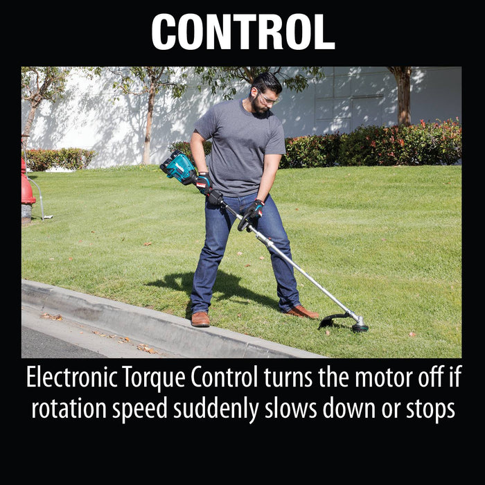 Makita (XUX01M5PT - R) 36V (18V X2) LXT® Brushless Couple Shaft Power Head Kit with String Trimmer Attachment, dual port charger (5.0Ah) (Factory Reconditioned) - Pacific Power Tools