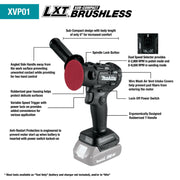 Makita (XVP01ZB) 18V LXT® Sub - Compact Brushless 3" Polisher / 2" Sander (Tool Only) - Pacific Power Tools