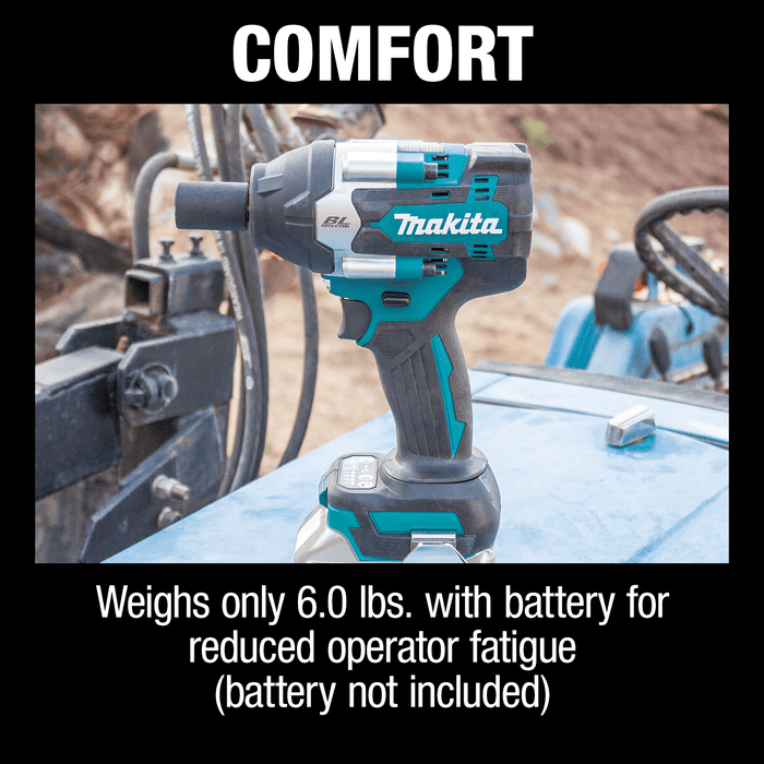 Makita (XWT18Z) 18V LXT® Brushless 4 - Speed Mid - Torque 1/2" Sq. Drive Impact Wrench w/ Detent Anvil (Tool Only) - Pacific Power Tools