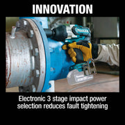 Makita (XWT19Z) 18V LXT® Brushless 3 - Speed 1/2" Sq. Drive Impact Wrench w/ Detent Anvil, (Tool Only) - Pacific Power Tools