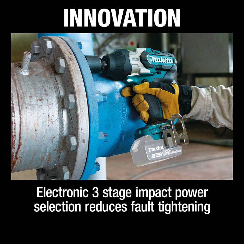 Makita (XWT19Z) 18V LXT® Brushless 3 - Speed 1/2" Sq. Drive Impact Wrench w/ Detent Anvil, (Tool Only) - Pacific Power Tools