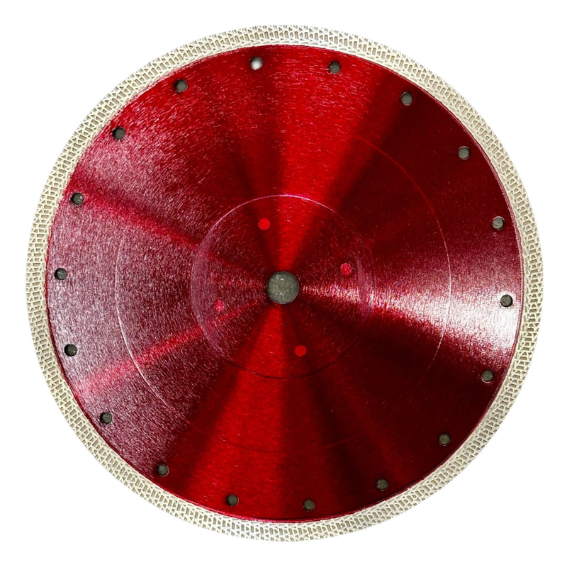 Pro Diamond 10" Diamond Mesh Tile Blade w/flange (RED) - Pacific Power Tools