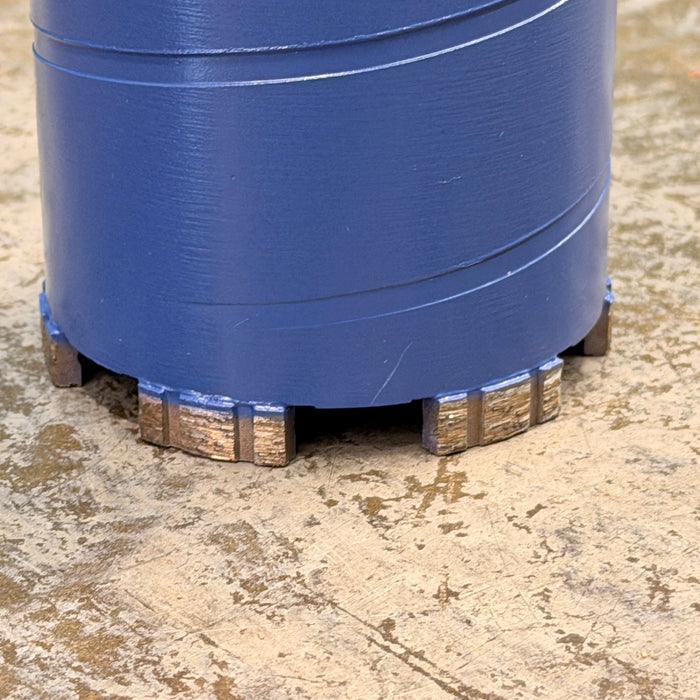 Pro Diamond 3" Dry Core Bits, 9" Tube Length, 7.5MM; Premium Blue Turbo, SOLID BARREL - Pacific Power Tools