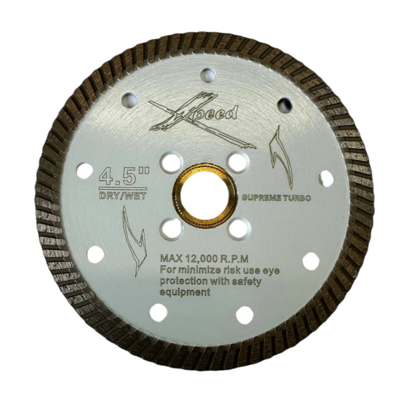 Pro Diamond (RTBN4.5427UN) White Turbo Cutter Supreme - 4.5" x 0.095 x 8mm x 7/8" - 5/8" Flush - Pacific Power Tools