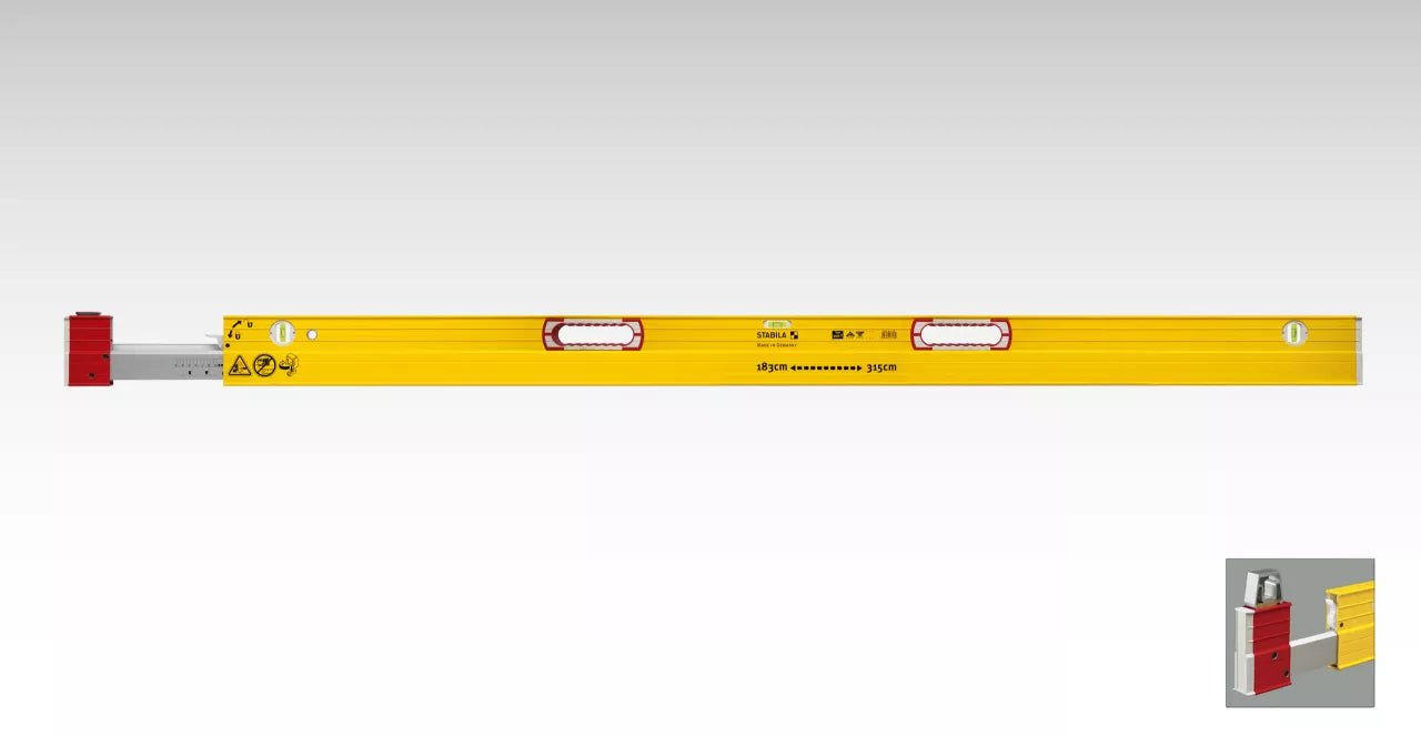 STABILA (35712) Type 106T Extendable 7' - 12' Plate Level w/Removable Standoffs - Pacific Power Tools