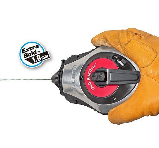 Tajima | Chalk-Rite® Dura 1 mm chalk snap line with Integrated Handle Release - Pacific Power Tools