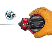 Tajima | Chalk-Rite® II Extra Bold, 1 mm chalk snap-line, black Snap Line Dye, metallic red - Pacific Power Tools