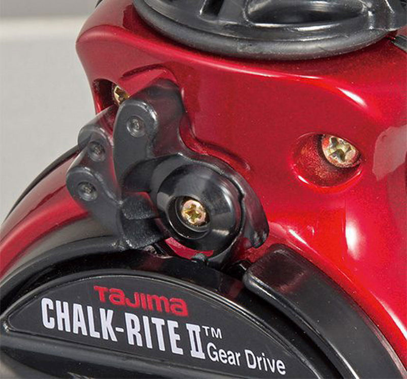 Tajima | Chalk-Rite® II Extra Bold, 1 mm chalk snap-line, black Snap Line Dye, metallic red - Pacific Power Tools