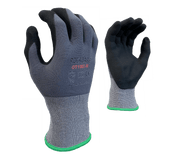TASK Gloves (OT1002) 15 Gauge Gray Nylon shell, Black Micro - Foam Nitrile Palm coated - Pacific Power Tools