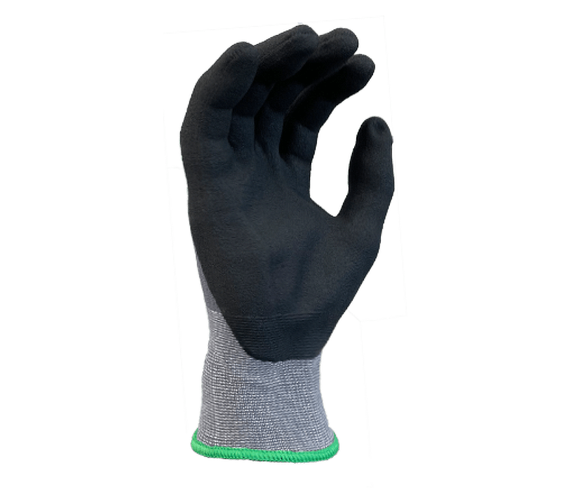 TASK Gloves (OT1002) 15 Gauge Gray Nylon shell, Black Micro - Foam Nitrile Palm coated - Pacific Power Tools