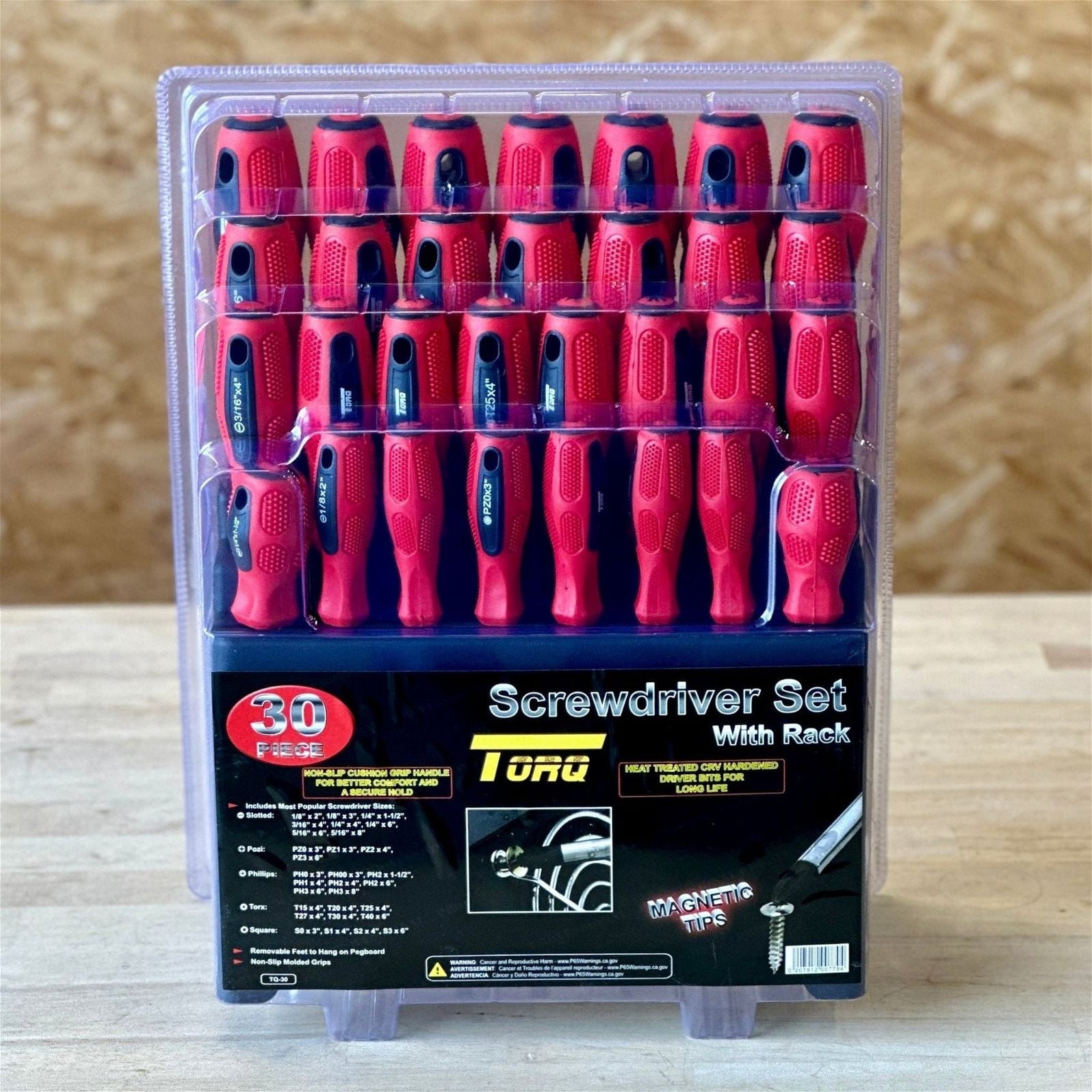 Torq (TQ-30) 30 Piece Screwdriver Set With Rack — Pacific Power Tools