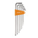 VESSEL (8309BPLINU) Ball Point Hex L - Key Wrench (Long Type) (Inch) 9PC. Set - Pacific Power Tools