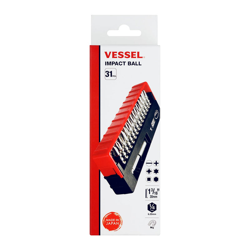 VESSEL (IB31P02U) IMPACT BALL™ Torsion Bit 30+1 PC. - Pacific Power Tools