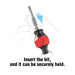 VESSEL (QB22RU) BALL GRIP Carrying Bit Holder (Red) - Pacific Power Tools