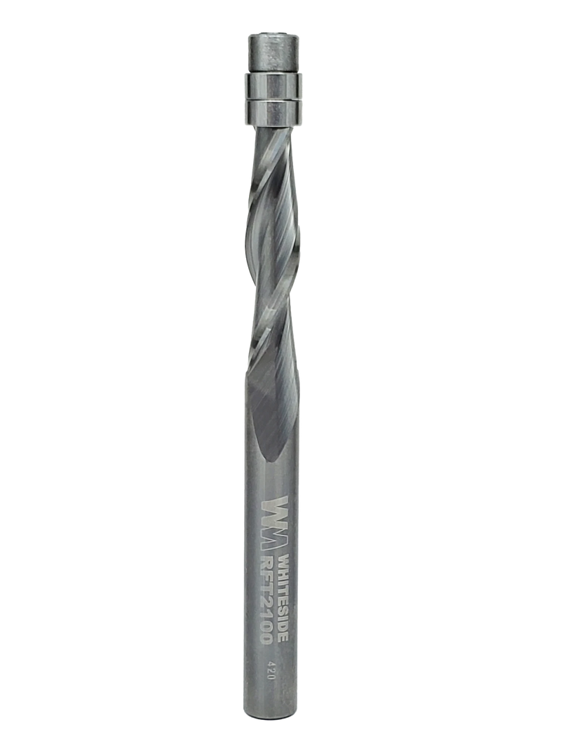 Whiteside (RFT2100) UP CUT SPIRAL FLUSH TRIM 1/4CD 1CL 1/4SH 2 BEARINGS - Pacific Power Tools